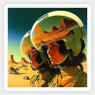 We Are Floating In Space - 102 - Sci-Fi Inspired Retro Artwork Sticker